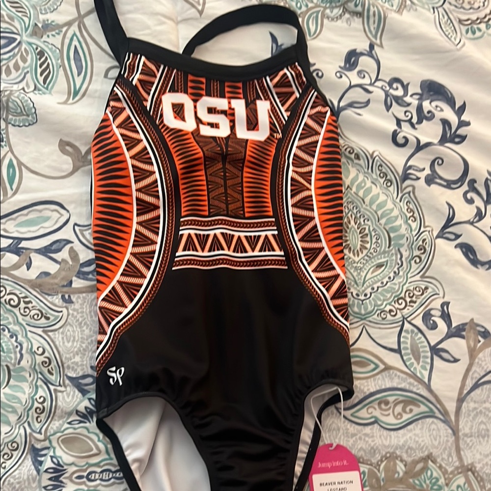 Sylvia P-OSU leotard,new with tags,limited edition,child 12,30 grad year on back